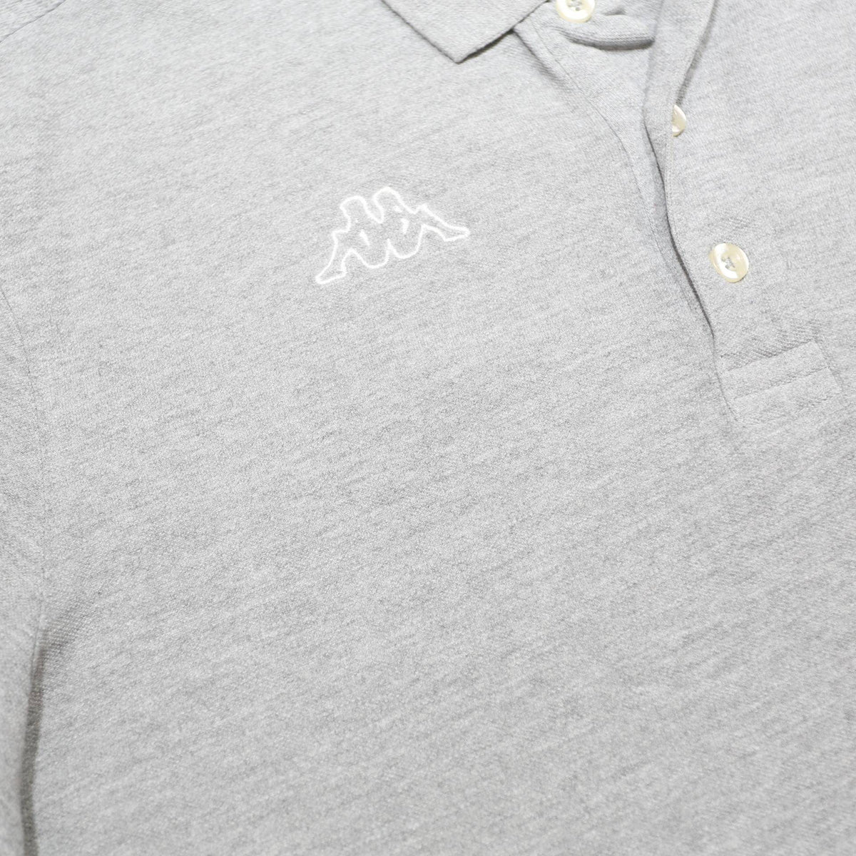 KAPPA Mens Grey Short Sleeve Plain XL Polo Shirt Cotton Casual Sportswear