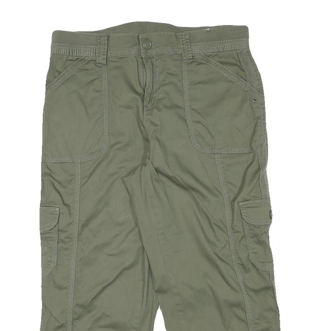 STYLE AND CO Womens Shorts Green Casual Cargo L W31 Utility Pockets