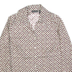 GOOG CLOTHES Womens White & Burgundy Patterned Shirt M Geometric Print Long