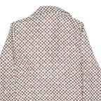 GOOG CLOTHES Womens White & Burgundy Patterned Shirt M Geometric Print Long