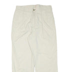 TOMMY HILFIGER Mens Cotton Blend Beige Relaxed Straight Trousers W32 L29 Casual