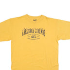 PRAIRIE MOUNTAIN Mens Yellow Carlsbad Caverns Graphic T-Shirt L Short Sleeve