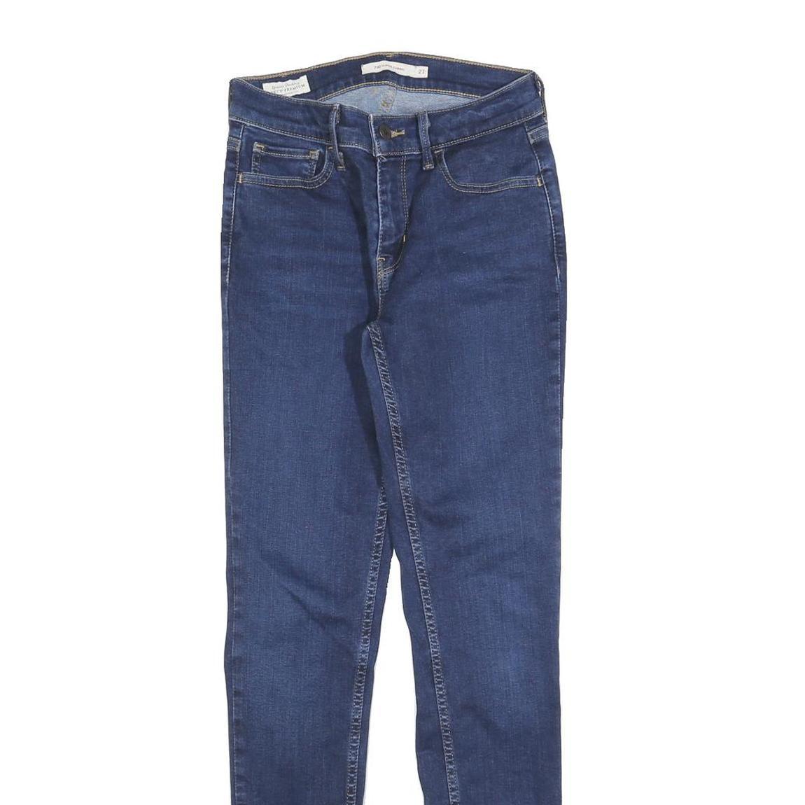 LEVI'S 710 Womens Jeans Blue Slim Skinny Denim Medium W27 L30 Zip Closure