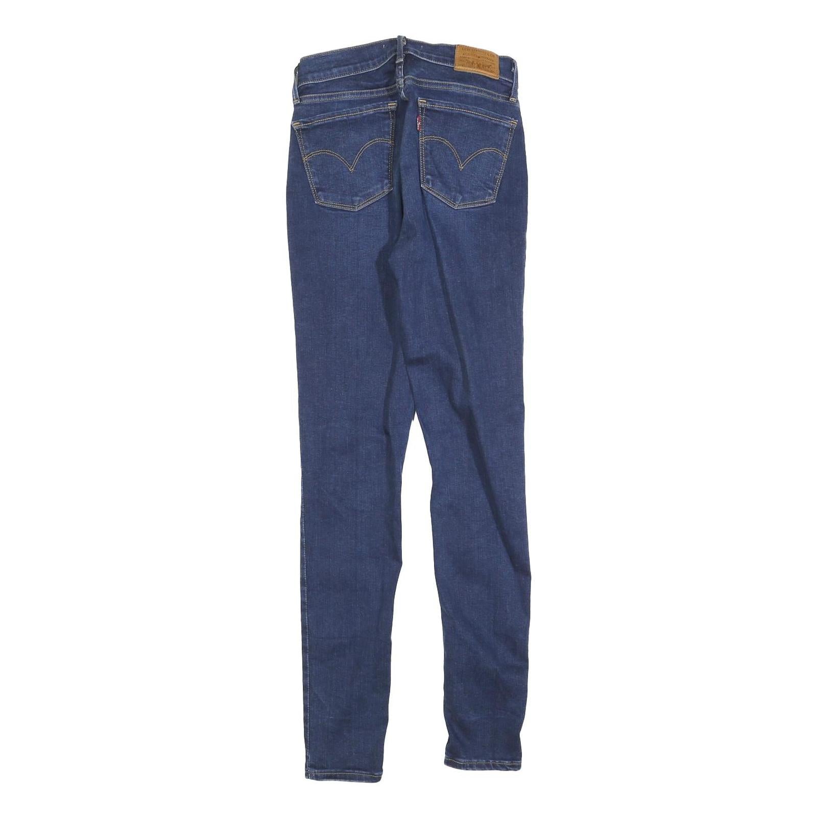 LEVI'S 710 Womens Jeans Blue Slim Skinny Denim Medium W27 L30 Zip Closure