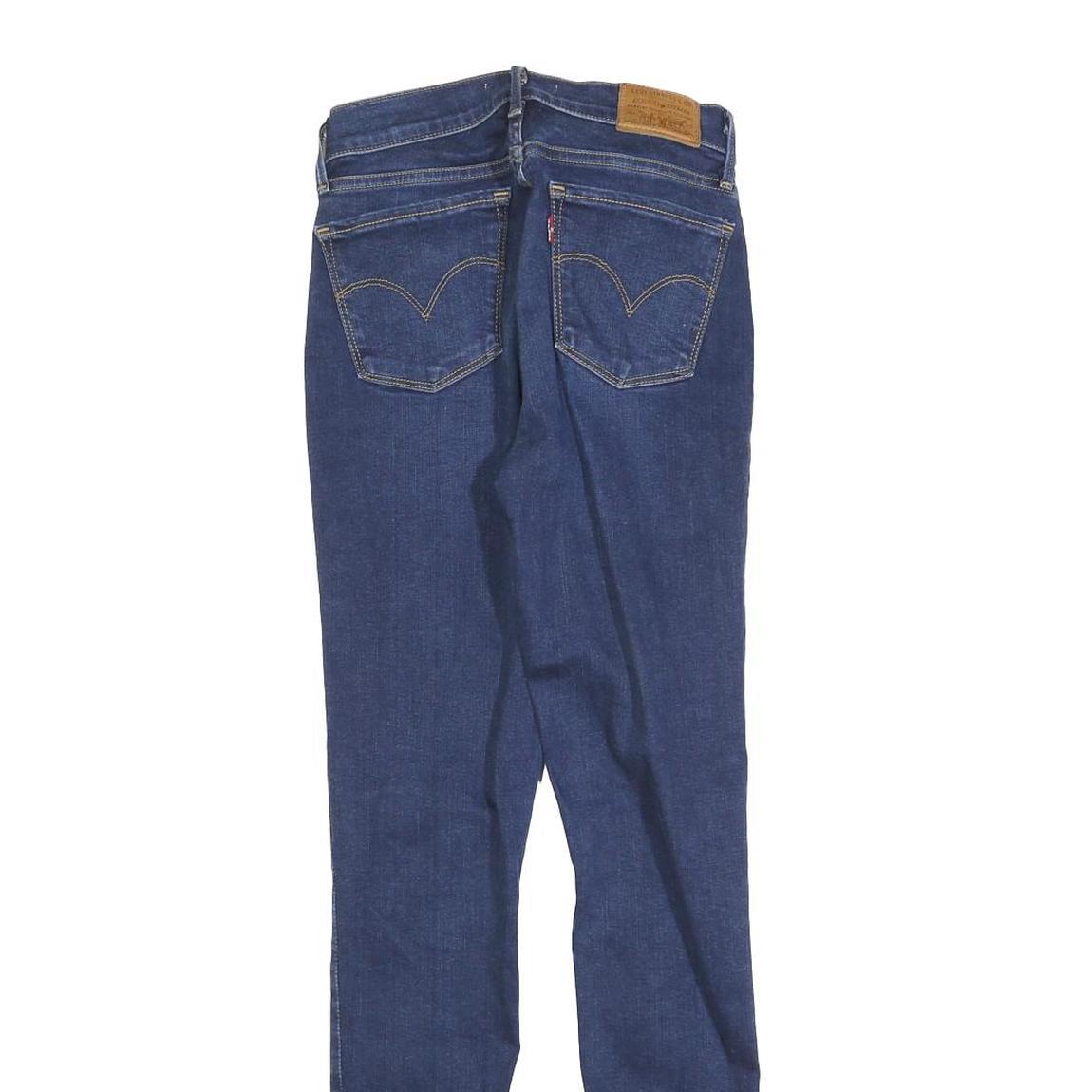 LEVI'S 710 Womens Jeans Blue Slim Skinny Denim Medium W27 L30 Zip Closure