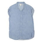 LEVI'S Womens Blue Cotton Blend Shirt M Lightweight Casual Button-Up Summer