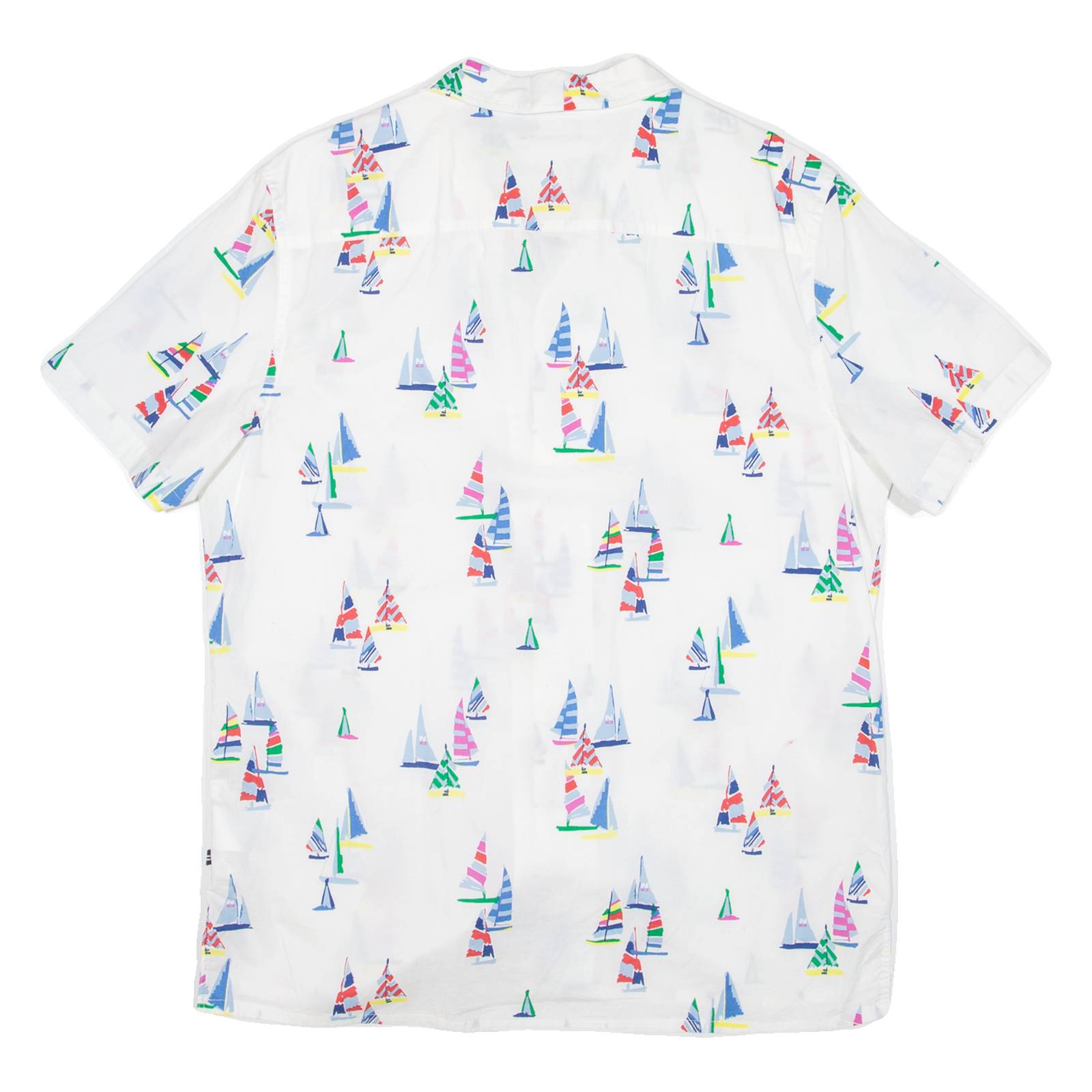 NAUTICA Boats Mens Shirt White L