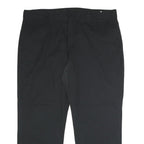 DICKIES Mens Polyester Blend Black Regular Straight Trousers W42 L30 Workwear