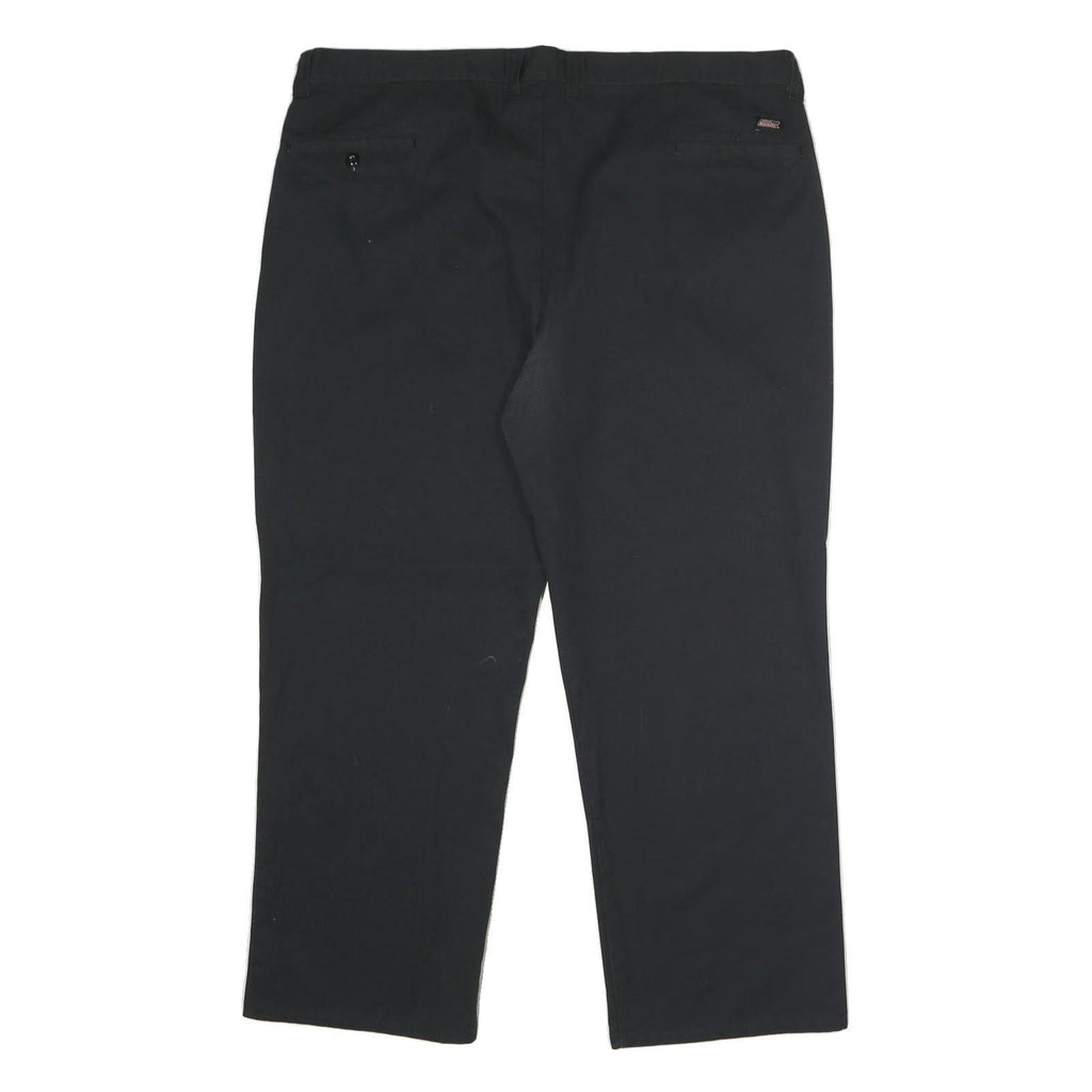 DICKIES Mens Polyester Blend Black Regular Straight Trousers W42 L30 Workwear