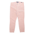 TOMMY HILFIGER Womens Corduroy Pink Regular Fit Skinny Trousers W32 L26