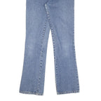 Womens Blue Regular Fit Straight Cotton Denim Jeans W28 L32 Classic Zip Closure