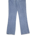 Womens Blue Regular Fit Straight Cotton Denim Jeans W28 L32 Classic Zip Closure