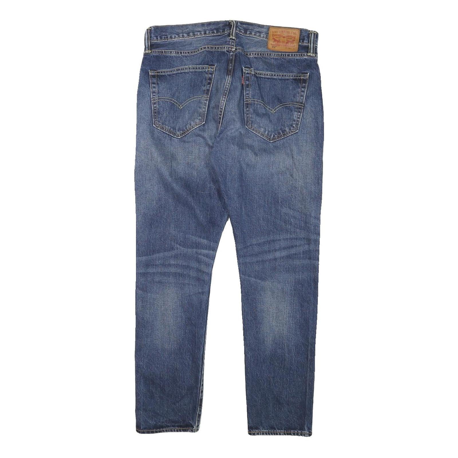 LEVI'S Mens Slim Blue Denim Jeans W33 L29 Zip Classic Fit Medium Wash Stylish