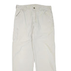 CARHARTT Mens Beige Cotton Blend Regular Straight Trousers W36 L32 Workwear