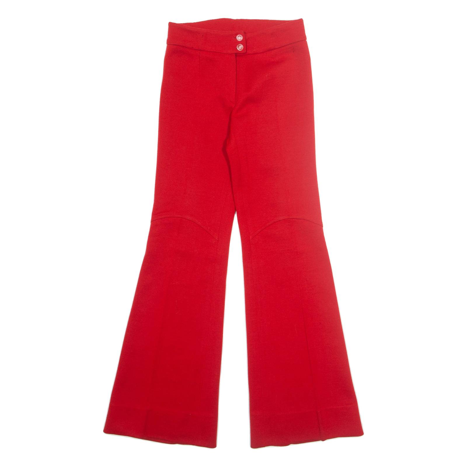 Workwear Womens Trousers Red Regular Wide-Leg W26 L31