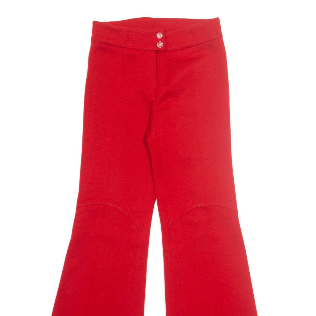 Workwear Womens Trousers Red Regular Wide-Leg W26 L31