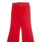 Workwear Womens Trousers Red Regular Wide-Leg W26 L31