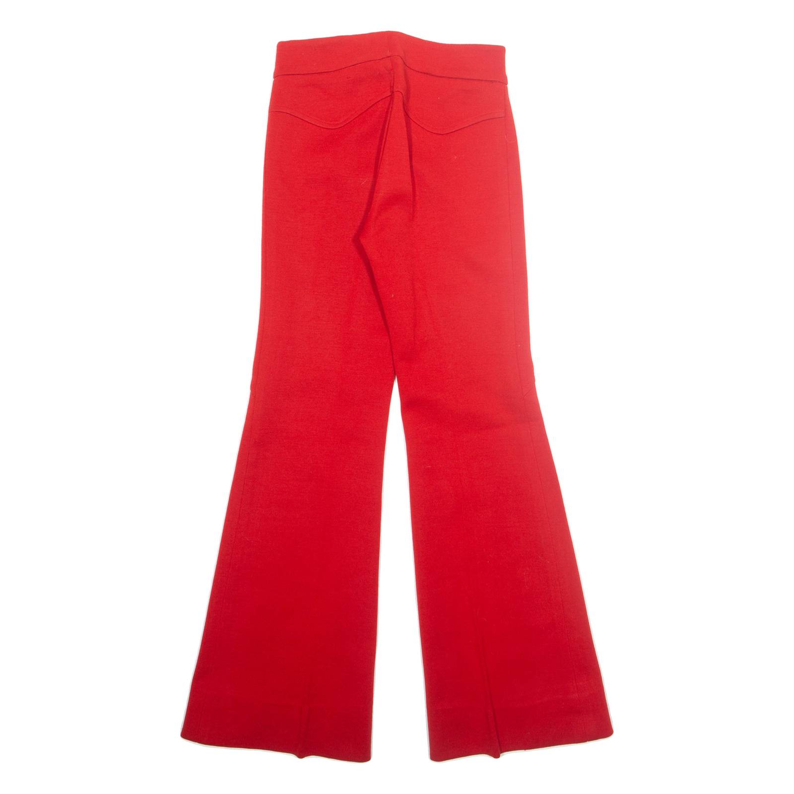 Workwear Womens Trousers Red Regular Wide-Leg W26 L31