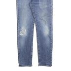 LEVI'S 502 Mens Slim Blue Denim Medium W31 L32 Slim Fit Zip Jeans Distressed