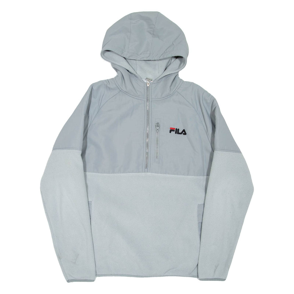 FILA Mens Fleece Jacket Grey Hooded S