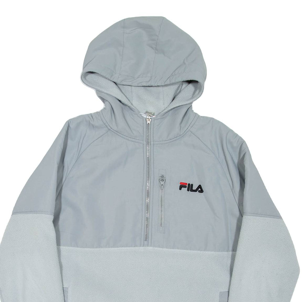 FILA Mens Fleece Jacket Grey Hooded S