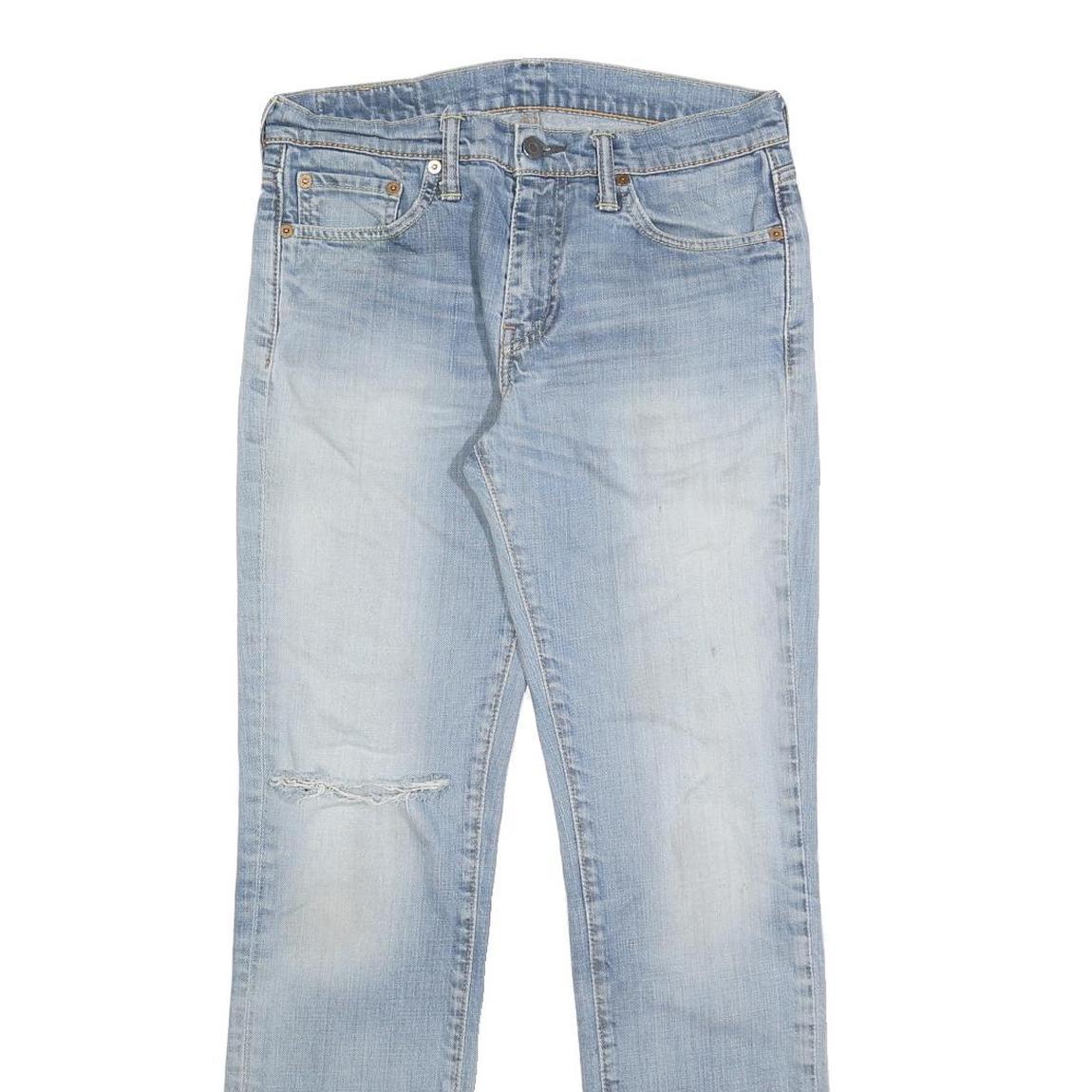 LEVI'S 511 Slim Mens Jeans Blue Slim Skinny Denim Medium W30 L32 Distressed