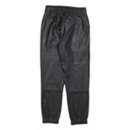 BERSHKA Womens Black Regular Fit Trousers W25 L26 Drawstring Jogger Style