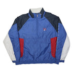 NAUTICA Mens Blue Black Red White 2XL Polyester Zip Jacket Flag Graphic