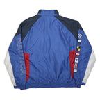 NAUTICA Mens Blue Black Red White 2XL Polyester Zip Jacket Flag Graphic