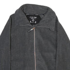 Calvin Klein Womens Grey Performance Jacket L Polyester Blend Zip Casual