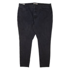 LEVI'S 721 High Rise BIG E Womens Jeans Black Slim Skinny W42 L28