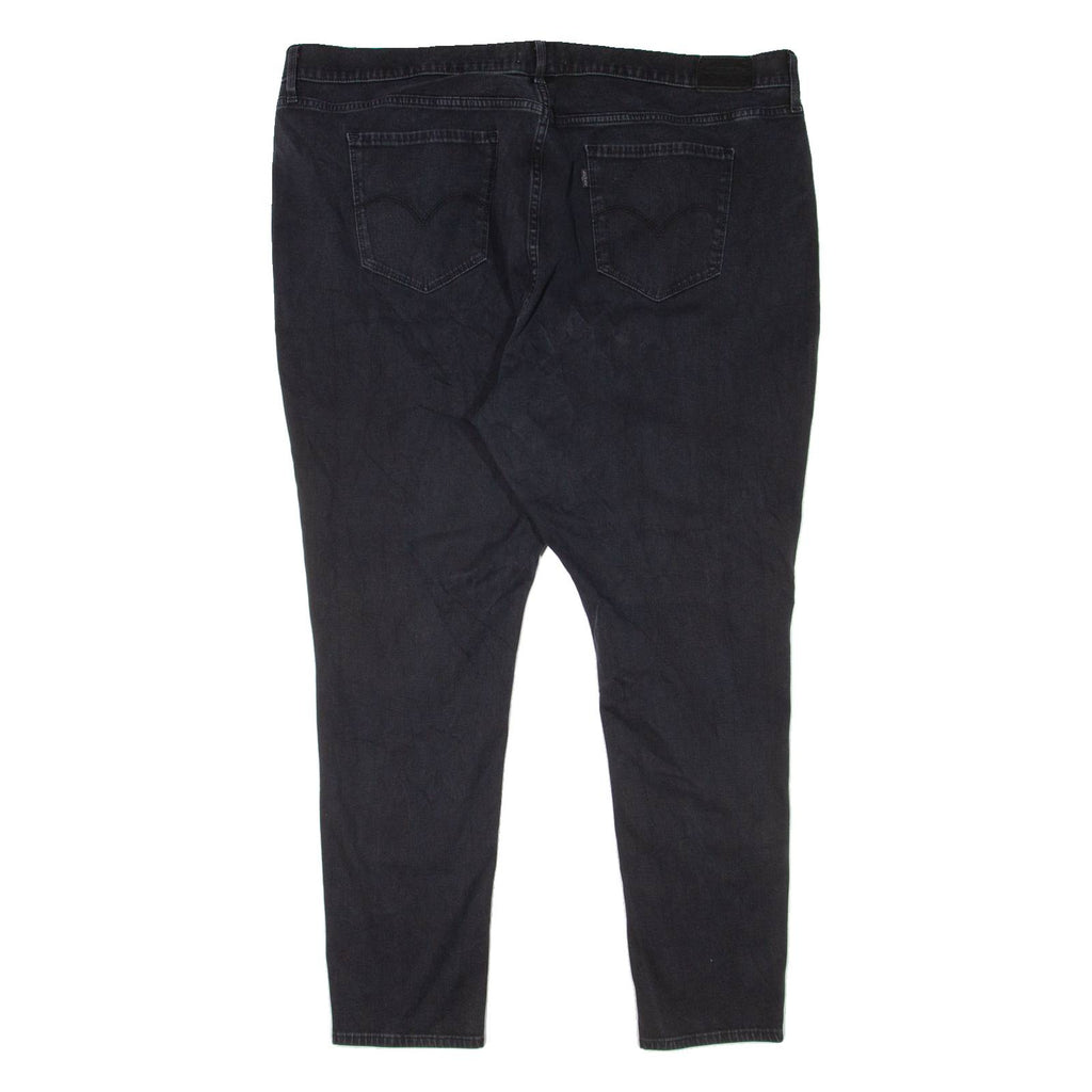 LEVI'S 721 High Rise BIG E Womens Jeans Black Slim Skinny W42 L28