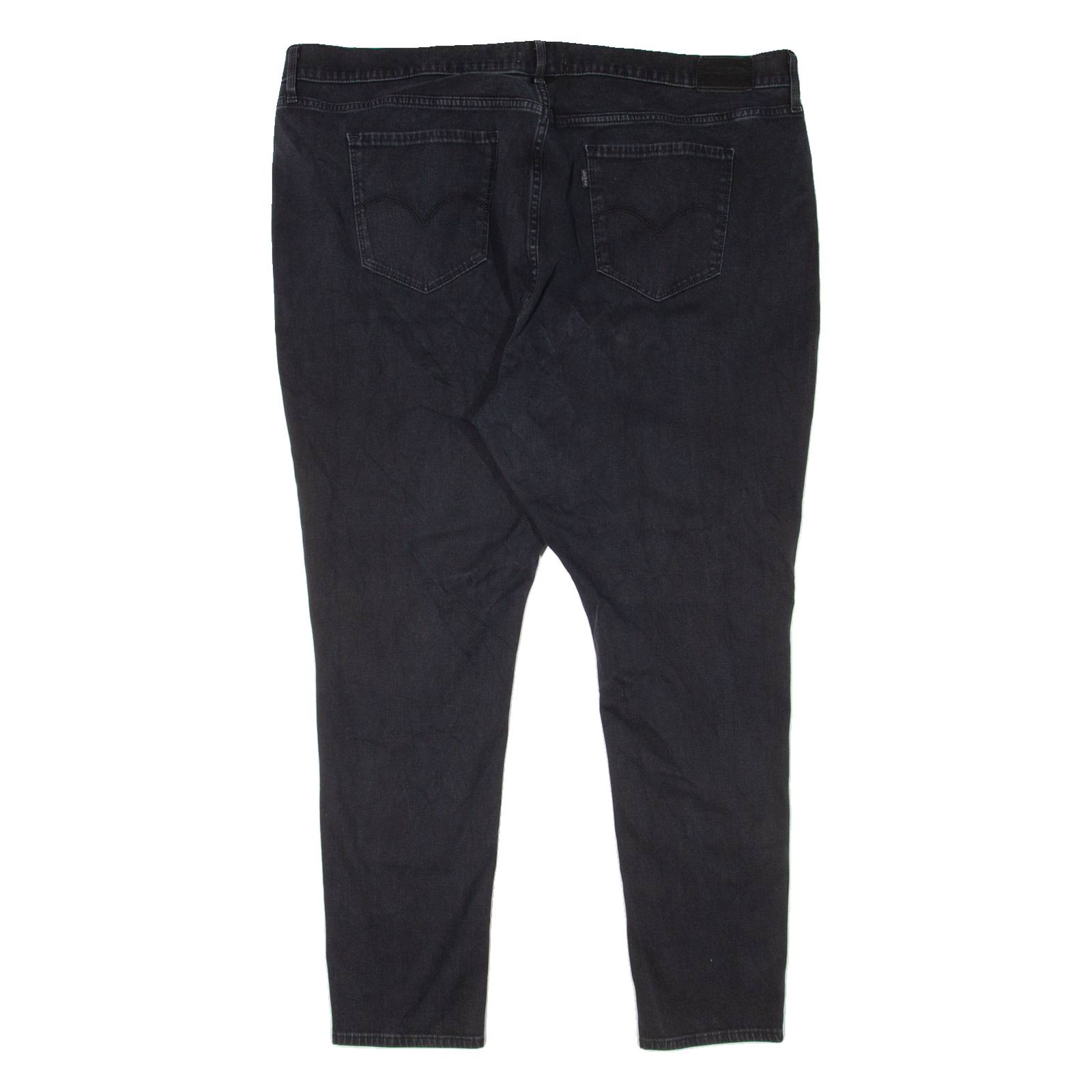 LEVI'S 721 High Rise BIG E Womens Jeans Black Slim Skinny W42 L28