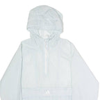 ADIDAS Womens Pullover Jacket Blue Nylon Hooded XS