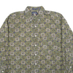 SALTY DOG Mens Green Paisley Pattern Cotton Shirt M Long Sleeve Button Collar
