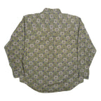 SALTY DOG Mens Green Paisley Pattern Cotton Shirt M Long Sleeve Button Collar