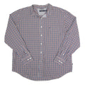 NAUTICA Mens Blue & Red Checked Shirt XL Classic Cotton Blend Long Sleeve Button