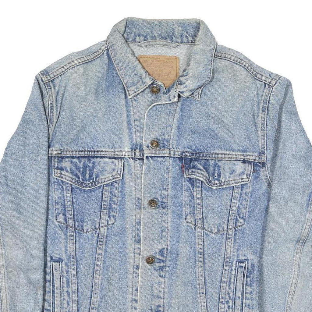 LEVI'S Mens Blue Denim Jacket M Cotton Blend Button Closure Classic Fit Casual