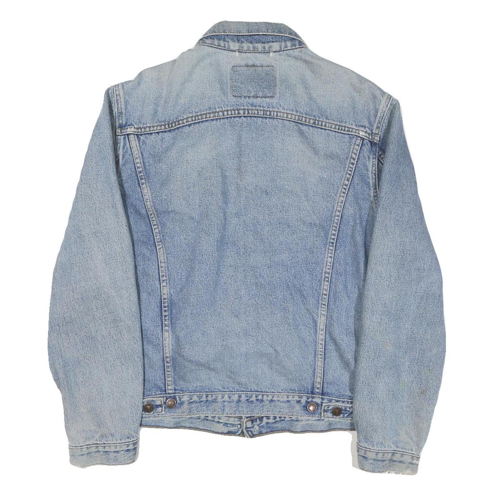 LEVI'S Mens Blue Denim Jacket M Cotton Blend Button Closure Classic Fit Casual