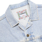 PUEBLO Mens Blue Denim Sleeveless Cotton Button Jacket M Casual Vest