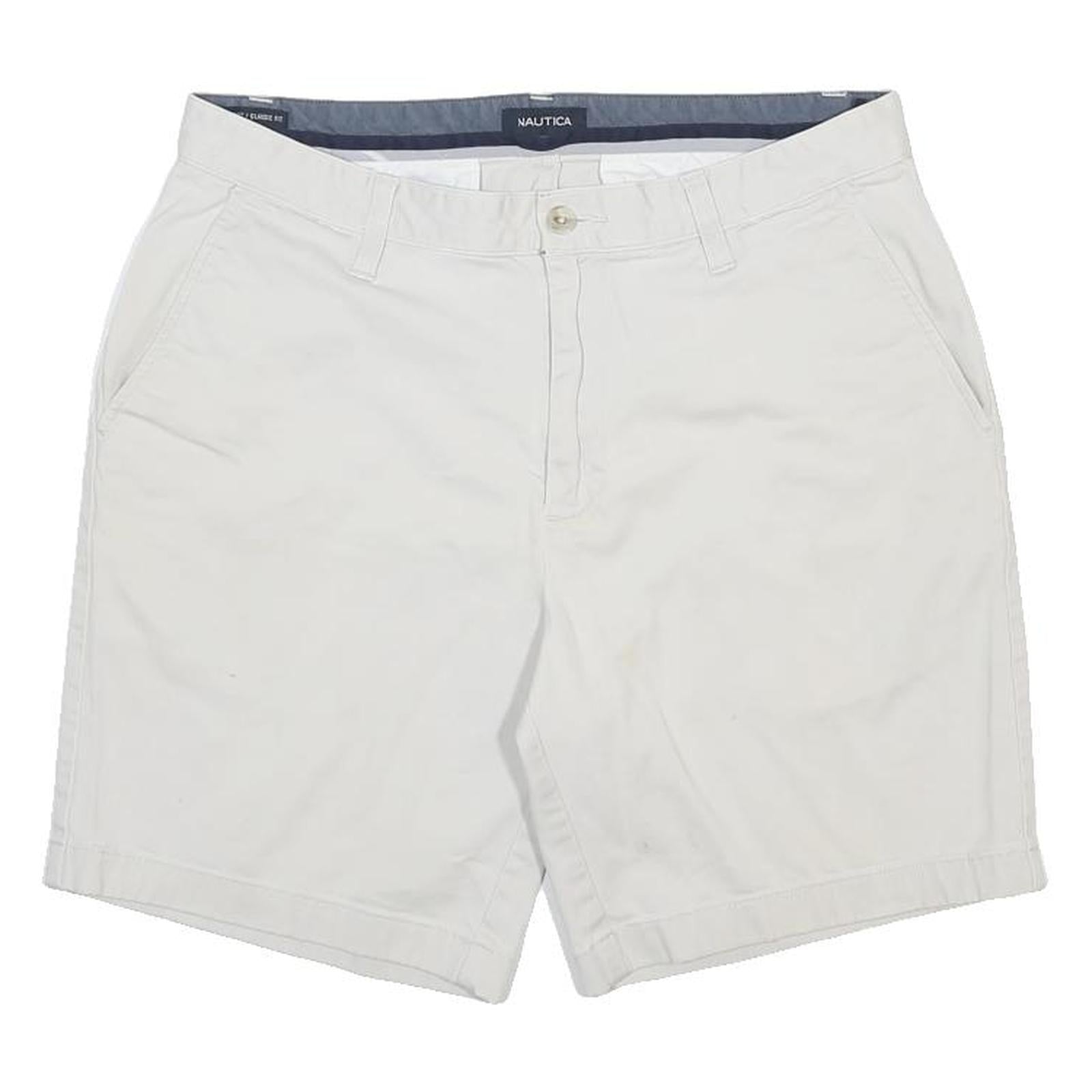 NAUTICA Mens Shorts White Casual M W33 Cotton Blend Summer