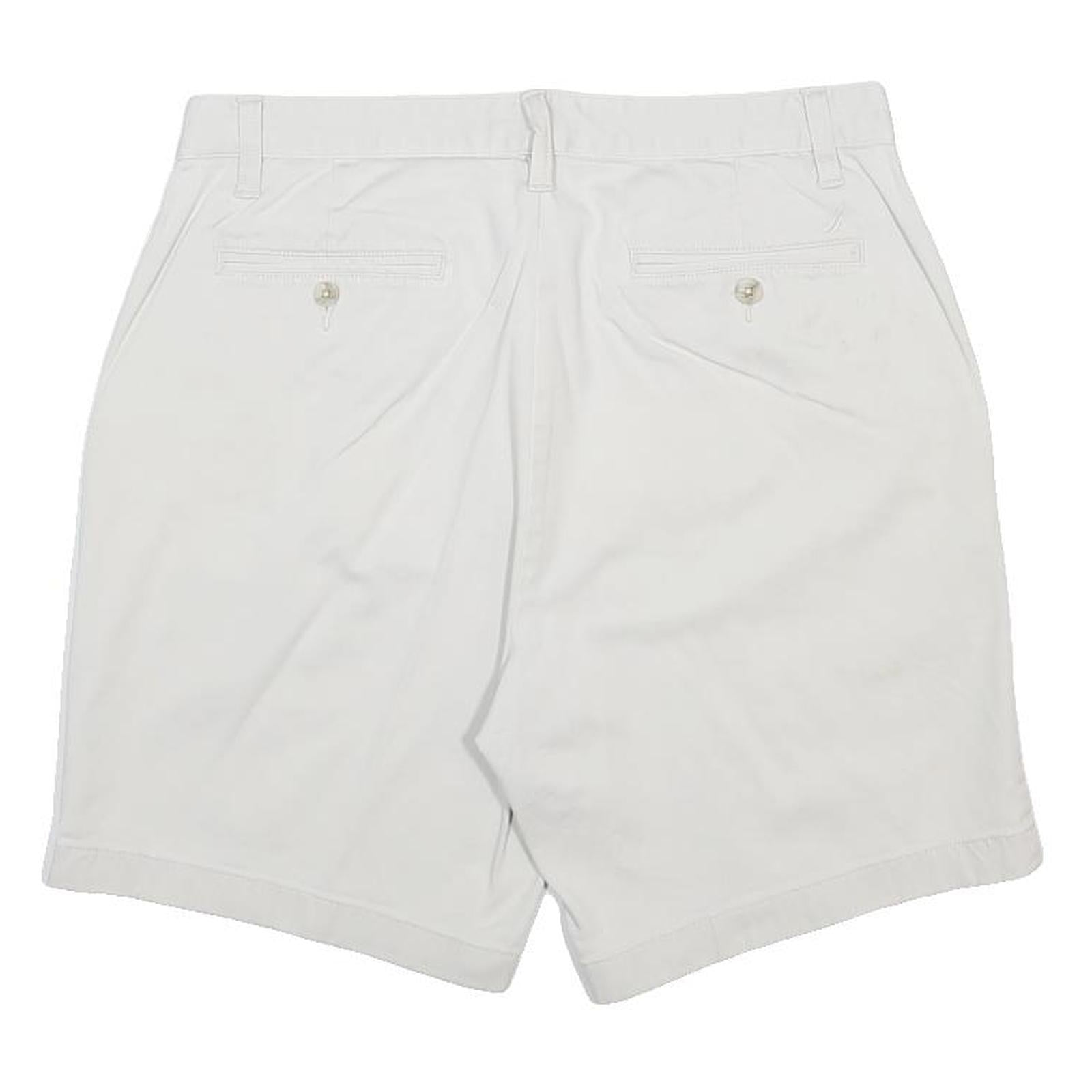 NAUTICA Mens Shorts White Casual M W33 Cotton Blend Summer