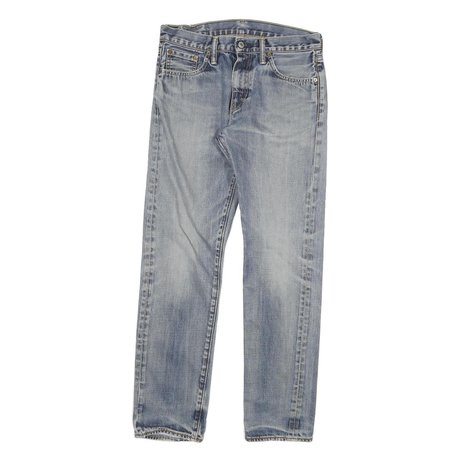 LEVI'S Mens Regular Fit Blue Denim Jeans W30 L32 Classic Cotton Blend Zip