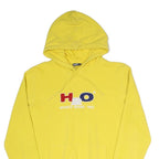 H2O DENMARK Mens Yellow Hoodie S Cotton Blend Pullover Sports Brand 1982