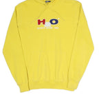 H2O DENMARK Mens Yellow Hoodie S Cotton Blend Pullover Sports Brand 1982