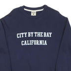 Mens Navy Sweatshirt City By The Bay California Crew Neck M Casual Cotton