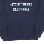 Mens Navy Sweatshirt City By The Bay California Crew Neck M Casual Cotton