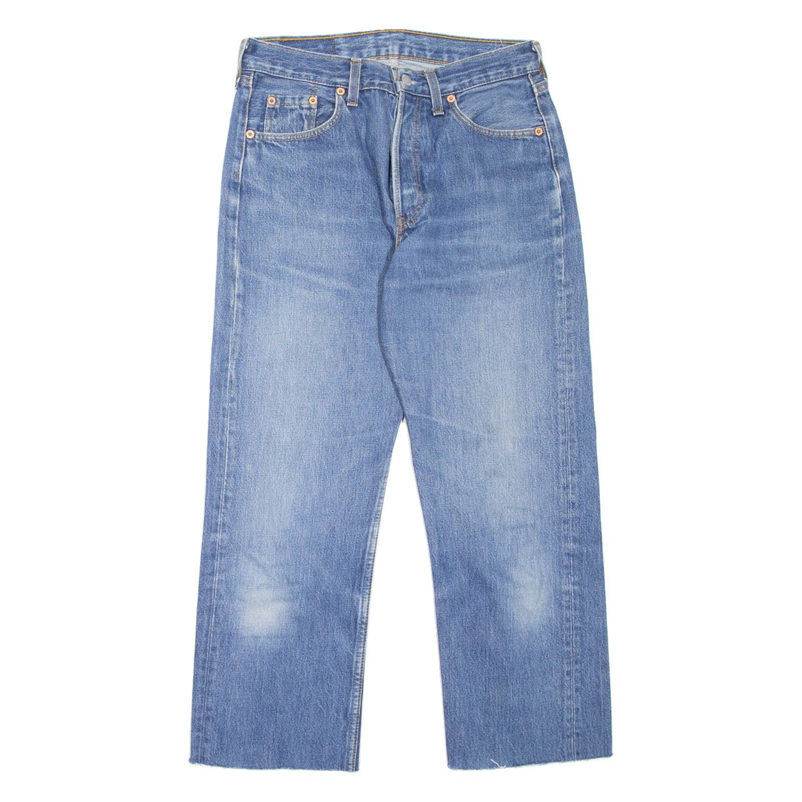 LEVI'S 501 Jeans Mens Blue Regular Straight 90s Stone Wash W30 L25