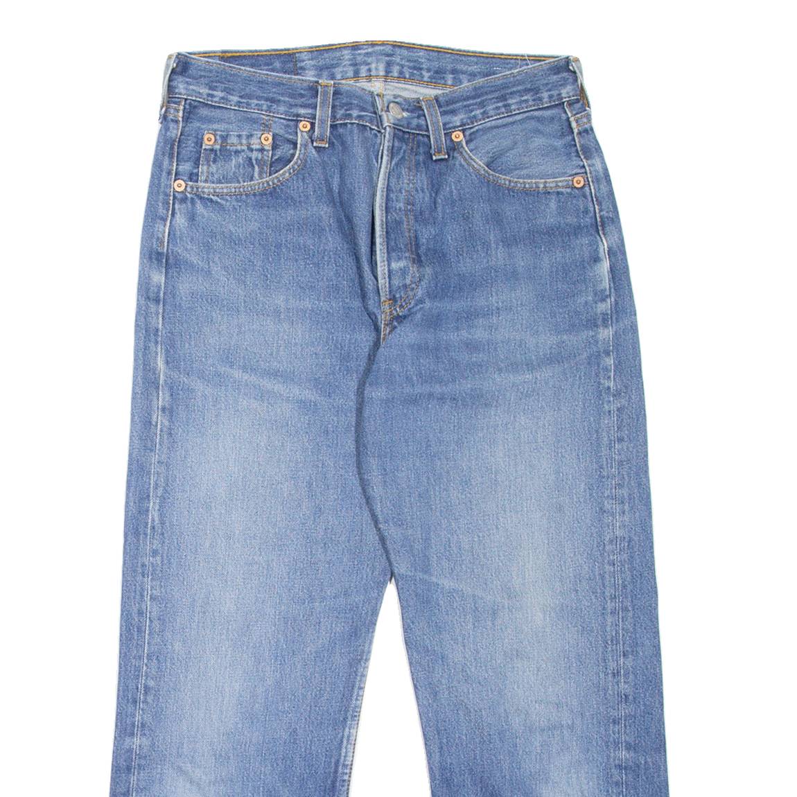 LEVI'S 501 Jeans Mens Blue Regular Straight 90s Stone Wash W30 L25