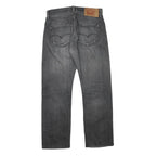 LEVI'S 501 Mens Grey Regular Straight Denim Dark W30 L27 Button Closure Jeans